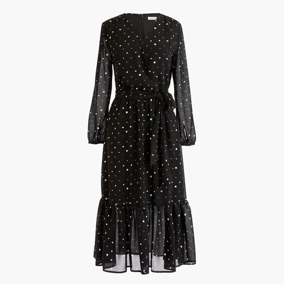 J. Crew | Dresses | J Crew Point Sur Long Sleeve Faux Wrap Dress Size |  Poshmark
